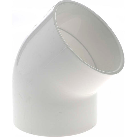 4" PVC Plastic Pipe 45&deg; Elbow