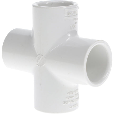 1/2" PVC Plastic Pipe Cross
