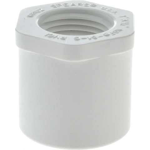 1 x 1/2" PVC Plastic Pipe Bushing
