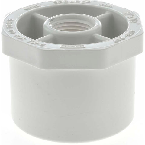 2 x 1/2" PVC Plastic Pipe Bushing
