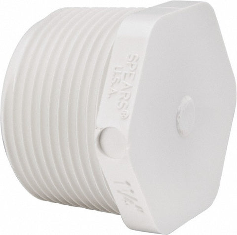 1-1/4" PVC Plastic Pipe Plug