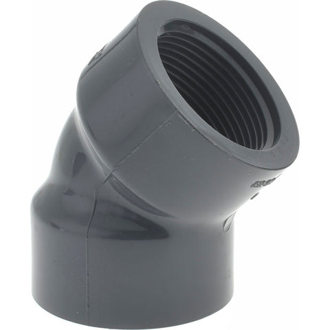 1-1/4" PVC Plastic Pipe 45&deg; Elbow