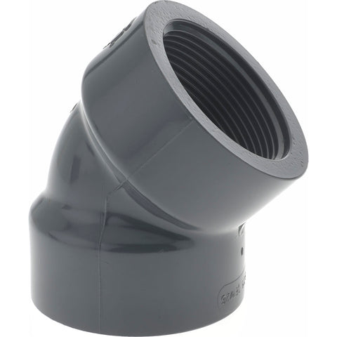 1-1/2" PVC Plastic Pipe 45&deg; Elbow