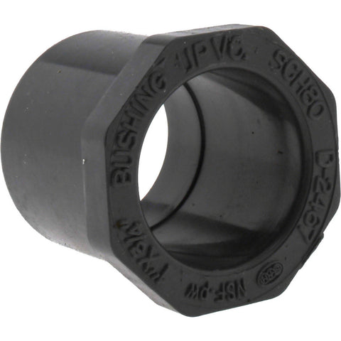 1 x 3/4" PVC Plastic Pipe Bushing