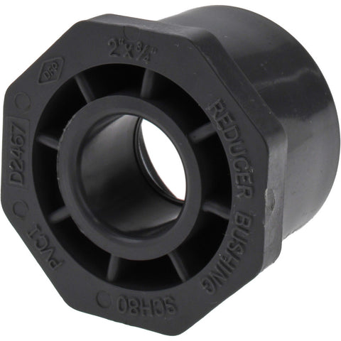 2 x 3/4" PVC Plastic Pipe Bushing