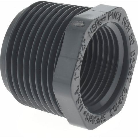 1 x 3/4" PVC Plastic Pipe Bushing