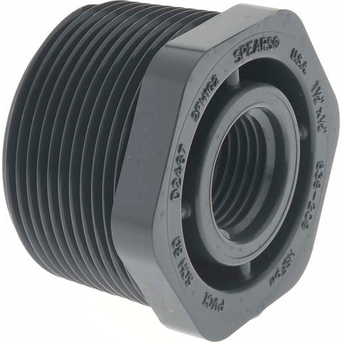 1-1/2 x 1/2" PVC Plastic Pipe Bushing