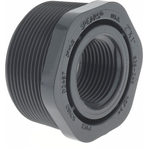 2 x 1" PVC Plastic Pipe Bushing