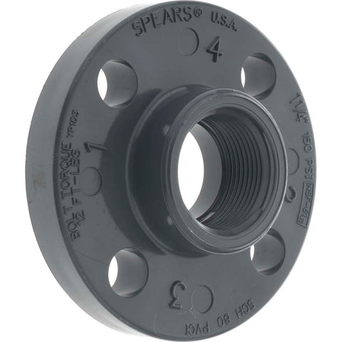 1-1/4" PVC Plastic Pipe Flange (One Piece)