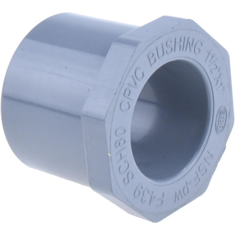 1-1/2 x 1" CPVC Plastic Pipe Bushing