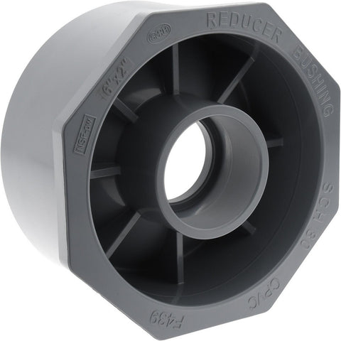 6 x 2" CPVC Plastic Pipe Bushing