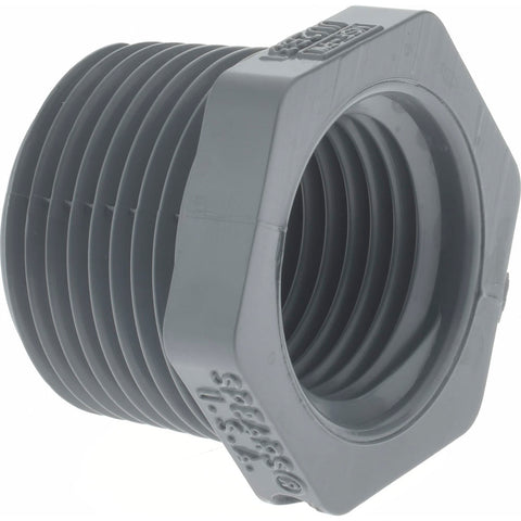 3/4 x 1/2" CPVC Plastic Pipe Bushing