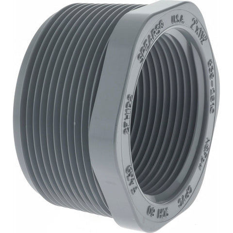 2 x 1-1/2" CPVC Plastic Pipe Bushing