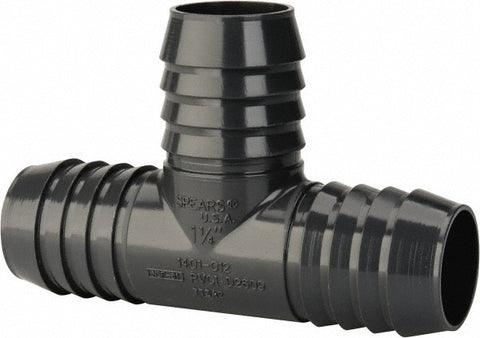 Barbed Tube Insert Tee Plug: 1-1/4" Barbs