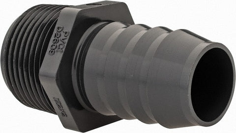 Barbed Tube Adapter: 1" Barbs, 1" MIPT