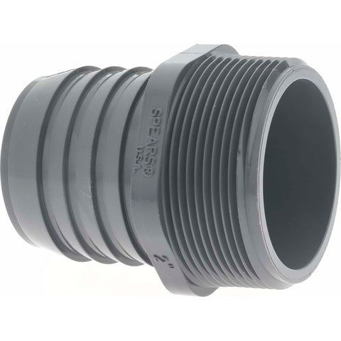 Barbed Tube Adapter: 2" Barbs, 2" MIPT