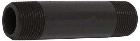 1/2" Pipe, 5-1/2" Long PVC Threaded Plastic Pipe Nipple
