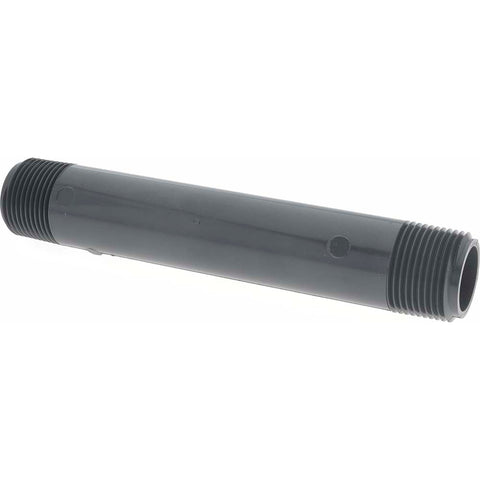 3/4" Pipe, 6" Long PVC Threaded Plastic Pipe Nipple