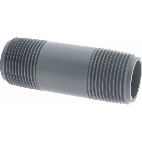 1" Pipe, 3-1/2" Long PVC Threaded Plastic Pipe Nipple