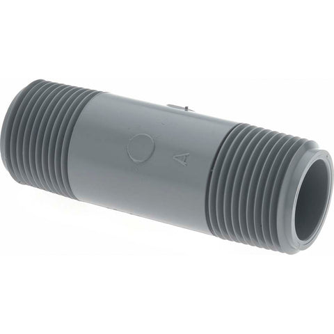 3/4" Pipe, 3" Long CPVC Threaded Plastic Pipe Nipple