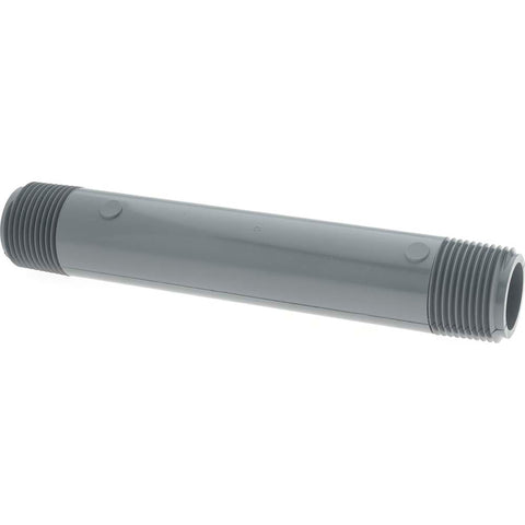 3/4" Pipe, 6" Long CPVC Threaded Plastic Pipe Nipple