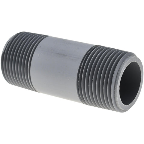 1" Pipe, 3" Long CPVC Threaded Plastic Pipe Nipple