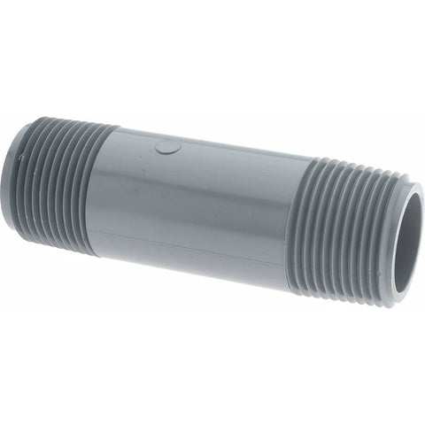 1" Pipe, 4" Long CPVC Threaded Plastic Pipe Nipple