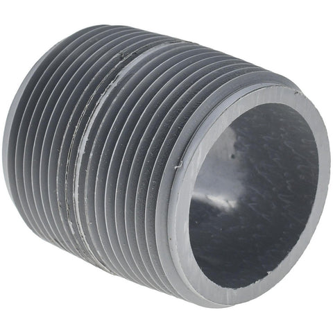 1-1/4" Pipe, 1-5/8" Long CPVC Threaded Plastic Pipe Nipple