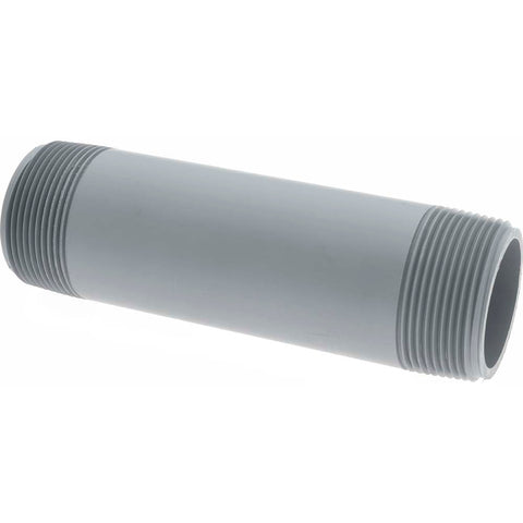 1-1/2" Pipe, 6" Long CPVC Threaded Plastic Pipe Nipple