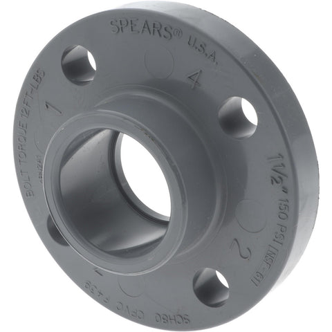 1-1/2" CPVC Plastic Pipe Flange (One Piece)