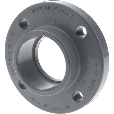 3" CPVC Plastic Pipe Flange (One Piece)