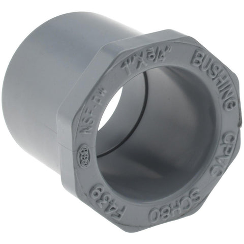 1 x 3/4" CPVC Plastic Pipe Bushing
