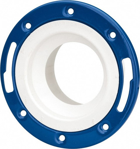 4 x 3" Pipe, 7" OD, PVC Adjustable Closet Flange