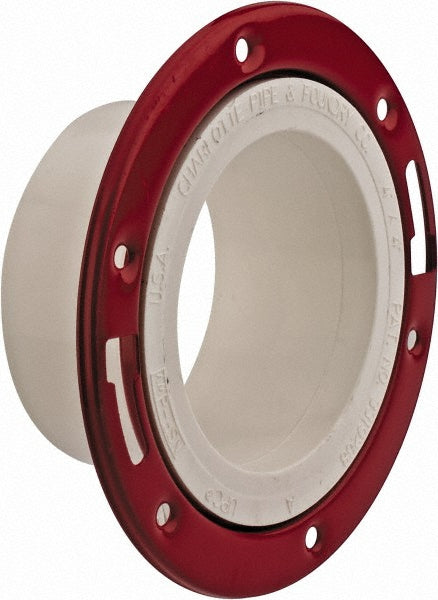 4" Pipe, 7" OD, PVC Adjustable Closet Flange