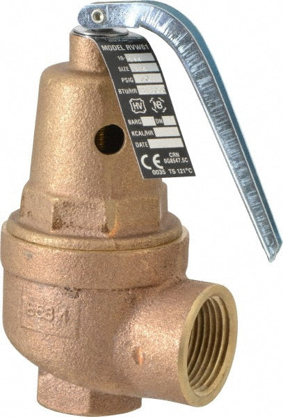 ASME Section IV Safety Relief Valve: 3/4" Inlet, 50 Max psi