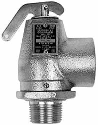 ASME Safety Relief Valve: 3/4" Inlet, 35 Max psi