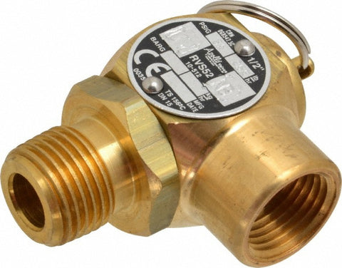 ASME Safety Relief Valve: 1/2" Inlet, 35 Max psi