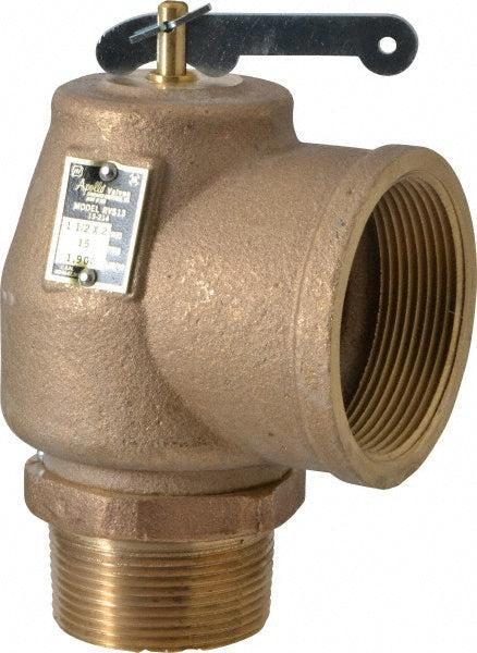 ASME Low Pressure Steam Heating Relief Valve: 1-1/2" Inlet, 15 Max psi