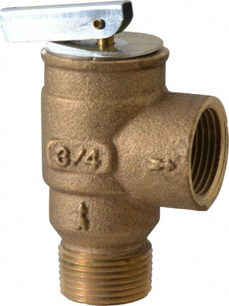 ASME Low Pressure Steam Heating Relief Valve: 3/4" Inlet, 10 Max psi