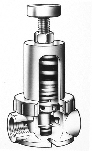 2" Pipe, MPT End Connection, PVC Pressure Regulating Valve