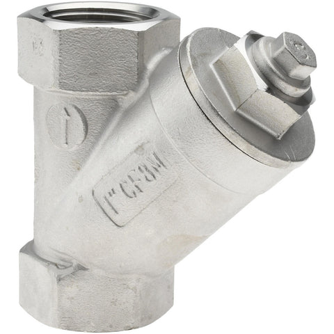 1" Pipe, Female NPT Ends, 316 Stainless Steel Y-Strainer