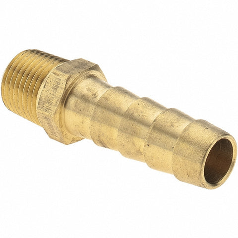 Barbed Hose Fitting: 1/8" x 5/16" ID Hose, Male Connector
