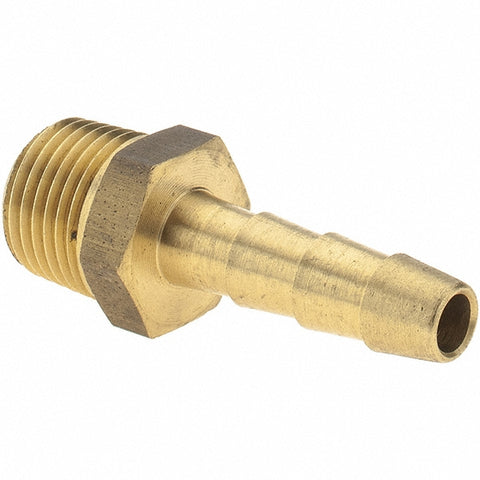 Barbed Hose Fitting: 1/8" x 3/16" ID Hose, Male Connector
