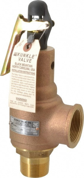 ASME Safety Relief Valve: 1-1/4" Inlet, 1,602 CFM, 150 Max psi