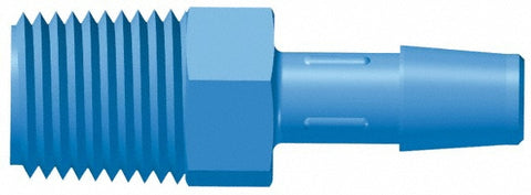 Barbed Tube Adapter: 1/4" Barbs, 1/4" NPT