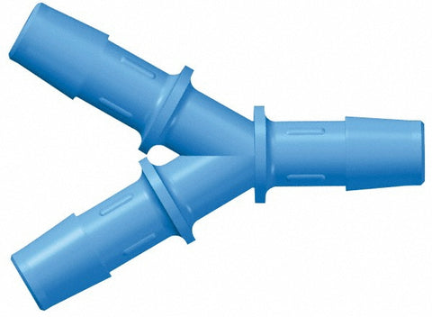 Barbed Tube Y Connector: Single Barb, 1/8" Barb