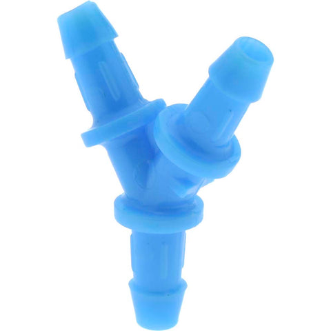 Barbed Tube Y Connector: Single Barb, 1/8" Barb