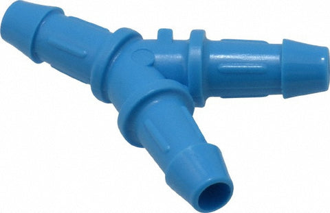 Barbed Tube Y Connector: Single Barb, 3/16" Barb