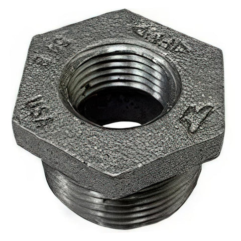 Black Hex Bushing: 3-1/2 x 3", 125 psi, Thread x Thread