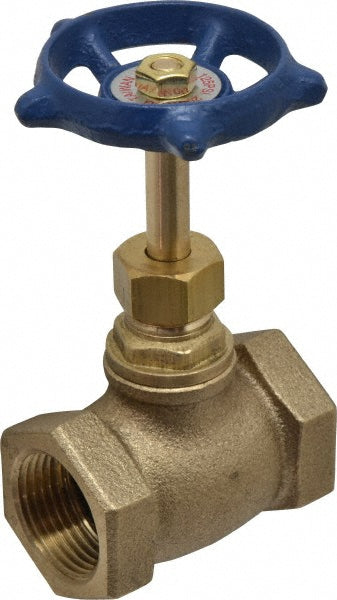3/4" Pipe, FNPT Ends, Brass Rising Stem Globe Valve